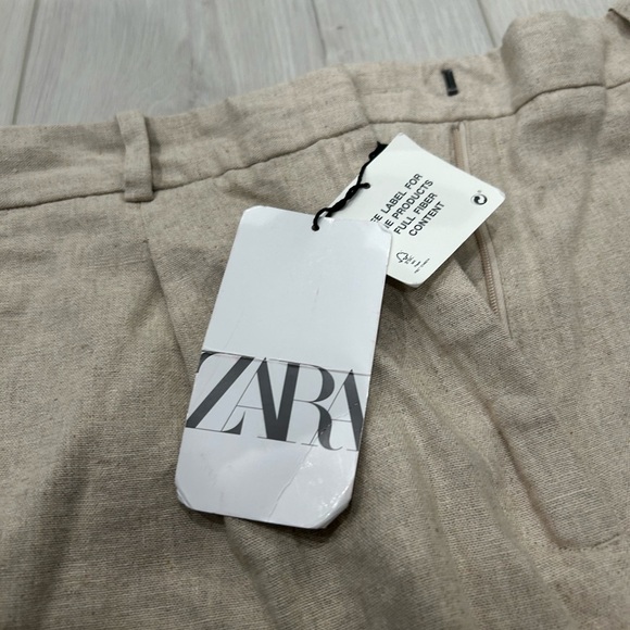 NWT Zara Linen Blend Shorts - Picture 3 of 5